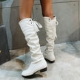 thumbnail image 6 of Mepaouo Womens Western Riding Boots Round Toe Knee High Boots Suede Wide Mid Calf Walking Boots, 6 of 8
