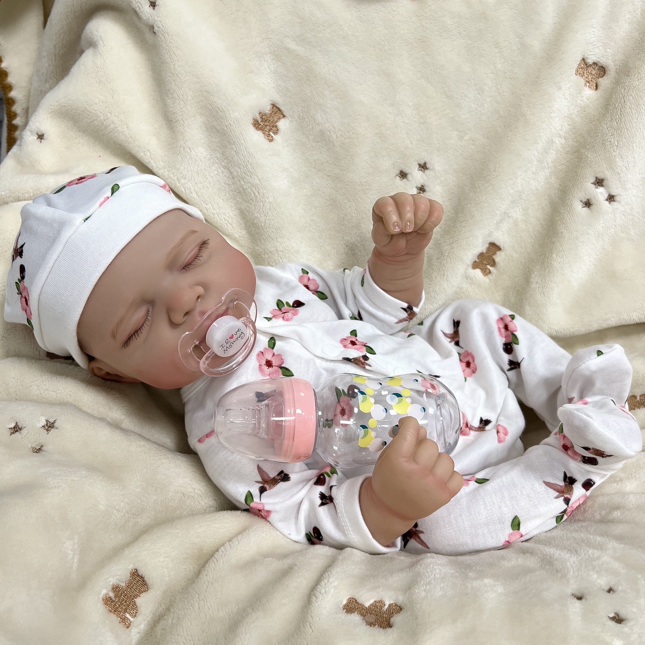 Anano Reborn Baby Dolls 18 Inch Realistic Newborn Sleeping Baby Dolls Girls That Look Real Lifelike Preemie Babies Alive Soft Silicone Reborn Infant Dolls