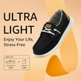 thumbnail image 2 of TEAHOO X STQ Women Boat Shoes with Arch Suppprt Lightweight Fall Loafers Black White Size 8, 2 of 6