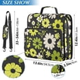 thumbnail image 2 of FORMRS Zipper Binder with Shoulder Strap 2-inch Ring 500 Sheet Capacity File Bag, Green Flower Pattern, 2 of 5