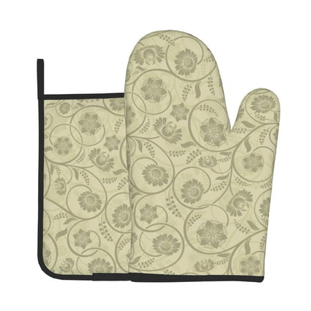 

Oven Gloves Hot Pads For Kitchen Decor Gray Modeling Pattern Background Heat Resistant 2pcs For Cooking Baking Bbq