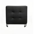 thumbnail image 6 of Queen Size Metal Platform Bed Frame with Black PU Cushion and Caster Wheels for Bedroom, 6 of 6