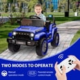 thumbnail image 2 of 12V Kids Ride On Truck Car, Battery Powered Electric Vehicles with Remote Control, Spring Suspensions, 3 Speeds, LED Lights, Music, MP3, Ride On Toy Car for Children Toddles Boys Girls, 2 of 6