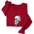 thumbnail image 4 of Halloween Sweatshirt for Women Hoodless Sweatshirt Cozy Pullover Top in Soft Knit with Relaxed Fit for Casual Wear and Versatile Comfort Red XL, 4 of 4
