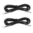 thumbnail image 1 of 2X 2 m thermistor temperature sensor waterproof probe wire 10 K 1% 3950 black, 1 of 8