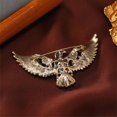 thumbnail image 5 of Rhinestone Eagle Bird Brooch Pin for Women Men Vintage Teardrop Green Crystal Eye Flying Animal Brooches Lapel Elegant Hat Bag Suit Costume Accessories Jewelry Father Friend, 5 of 12