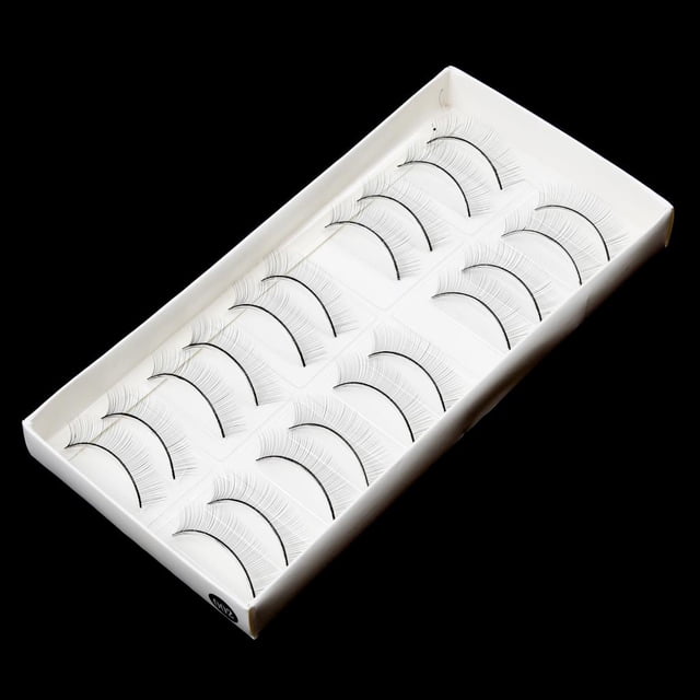 10 Par Pestañas Postizas Reutilizable de Extención Maquillaje de Pestañas