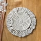 thumbnail image 2 of Handmade Macrame Coasters, Round Tassel Coasters for Drinks, Absorbent Heat & Water Resistant Reusable Durable Saucers Bar (Beige, 2 pcs)15*15cm, 2 of 3