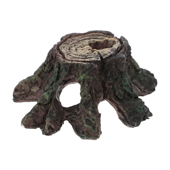 Resin Tree Trunk Ornament Fish Tank Aquarium Accessories Turtle Tank Rockery Ornaments Mountain View Aquarium Decoration Betta Fish Tank Decor