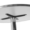 thumbnail image 4 of Dwellnix Modern Round Dining Table with X Base, 23.62" Stainless Steel Top, Aluminum Column – Lightweight Metal Table for Cafe, Bistro, Patio, Easy to Clean, Weather-Resistant, 4 of 11
