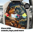 thumbnail image 5 of Naloa Starry Night Guitar Dog 2Pcs Anti-Kick Back Seat Cover Kick Mat, Car Seat Protector with 3 Storage Pockets, 5 of 8