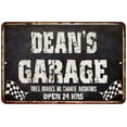thumbnail image 1 of DEAN'S Garage Black Grunge Sign 8 x 12 High Gloss Metal 208120005051, 1 of 1