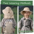 thumbnail image 5 of Outdoor Kids Sun Hats with Neck Flap Boys Girls Wide Brim UPF 50+ UV Protection Children Bucket Hat Safari Hat, 5 of 6