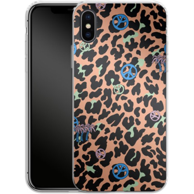 Apple iPhone X - Leopard Peace Palms de caseable Designs, funda de silicona para teléfono caseable TCIX0XXC01801XXAPIPX0