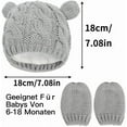 thumbnail image 2 of Conjunto de gorro y manoplas unisex para bebé: punto cálido para niños y niñas pequeños Winter Wonderland, 2 of 7