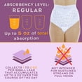 thumbnail image 5 of Wearever Women's Lovely Lace Regular Absorbency Incontinence Underwear 3-Pack, 5 of 12