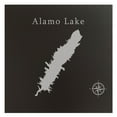 thumbnail image 1 of Alamo Lake Map 24x24" Black Metal Wall Art Office Decor Gift Engraved Arizona, 1 of 2