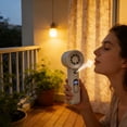 thumbnail image 5 of Handheld Misting Fan, USB Rechargeable 4000mAh Battery, 5 Speed Portable Personal Fan, 20ml Water Tank, Quiet Cooling for Travel, Office, and Outdoor Use, Strong Airflow, 5 of 6