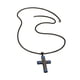 thumbnail image 4 of Collar con colgante de cruz, único, de metal, ligero, moderno, para mujer y hombre, cadena Azul, 4 of 9