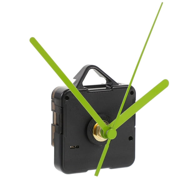 FUTUREORYY 1Set Quartz Clock Movement Kits Green Plastic Small Clock Movement Mechanism Mute Round For Office Use