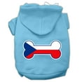 thumbnail image 5 of Pet, Dog  Cat Hoodie Screen Printed, "Bone Shaped Czech Republic Flag", 5 of 10