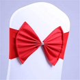 thumbnail image 2 of Chair Sashes 10Pack Elastic Slider Chair Bow Spandex Chair Cover Bands Party Chair Ribbons for Wedding Banquet Decorations Red, 2 of 4
