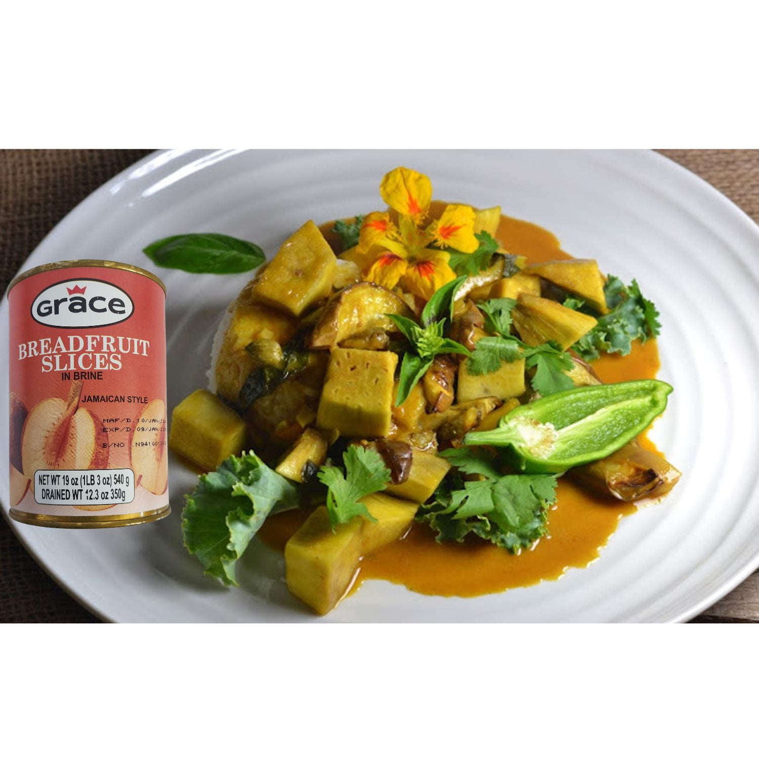 Canned Breadfruit Slices in Brine - (2 pack x 475g each) .. Naturally Nutritious