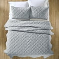 thumbnail image 3 of Better Homes & Gardens Diamond Gauze Quilt, Silver, Full/Queen, 3 of 7