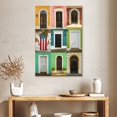 thumbnail image 2 of Elephant Stock Doors In San Juan Wall Art - Vertical Canvas Wall Art - Living Room Wall Decor - Architecture Canvas - Green And Gold Decor - 26" x 39", 2 of 8