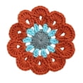 thumbnail image 3 of Protección de la mesa de la montaña de crochet hecha a mano Decoraciones del hogar Decoración de la bosque decorativa de la bebida decorativa para el Azul naranja, 3 of 8