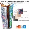 thumbnail image 7 of 30oz Pioneer Flower Floral Print Pattern Tumblers Stainless Steel Tumbler with Lid and Straw,Vacuum Insulated Double Wall Travel Tumbler Cups Mug with Cleaning Brush for Coffee,Tea, 7 of 7