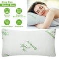 thumbnail image 5 of 2-Pack Queen Size Bamboo Shredded Memory Foam Pillows - Hypoallergenic Bed Pillows for Neck & Head Support, Machine Washable Cover, Cooling Orthopedic Pillow for Side, Back, Stomach Sleepers, 5 of 9