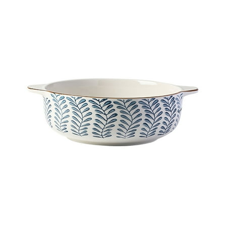 

Haifle 56.4oz Large Ceramic Soup Bowl With Handles Blue Cereal Bowl For Cereals Pumpkin Soup And Salads-c