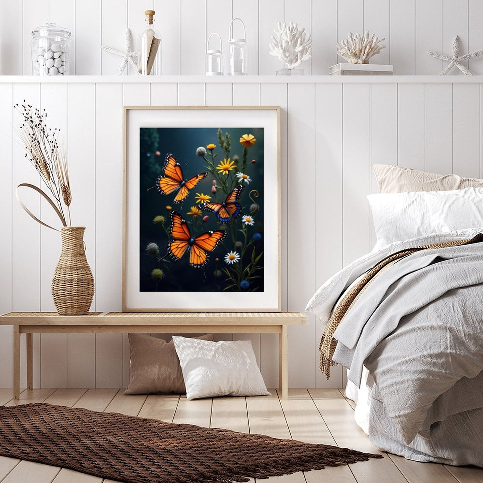 Diamond Art Kit for Adults, Modern Butterfly Orange Print No.1061 Diamond Painting for Adults Beginners, 5D DIY Diamond Art Painting Kits, Colorful Diamond Painting Craft for Home Decor 12x16
