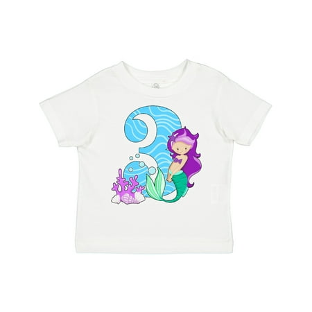 

Inktastic Third Birthday Mermaid Gift Toddler Toddler Girl T-Shirt