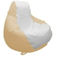 thumbnail image 1 of JoyBean Outdoor Bean Bag Chair Teardrop - Water Resistant Marine Vinyl Ideal for Yacht Boat Pool Patio Garden Marine - Lawn Chair - Patio Furniture - for Adults Teens Kids ( Medium, White / Tan), 1 of 8