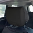 thumbnail image 5 of Muka Universal Headrest Cover, Solid Color Polyester Breathable Car Seat Headrest Cover, Fit for Most Car Seats-Black, 5 of 7