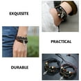 thumbnail image 2 of 2 Sets Beaded Retro Bracelets Note Leather Bracelets Layered Bracelets for Women, 2 of 8