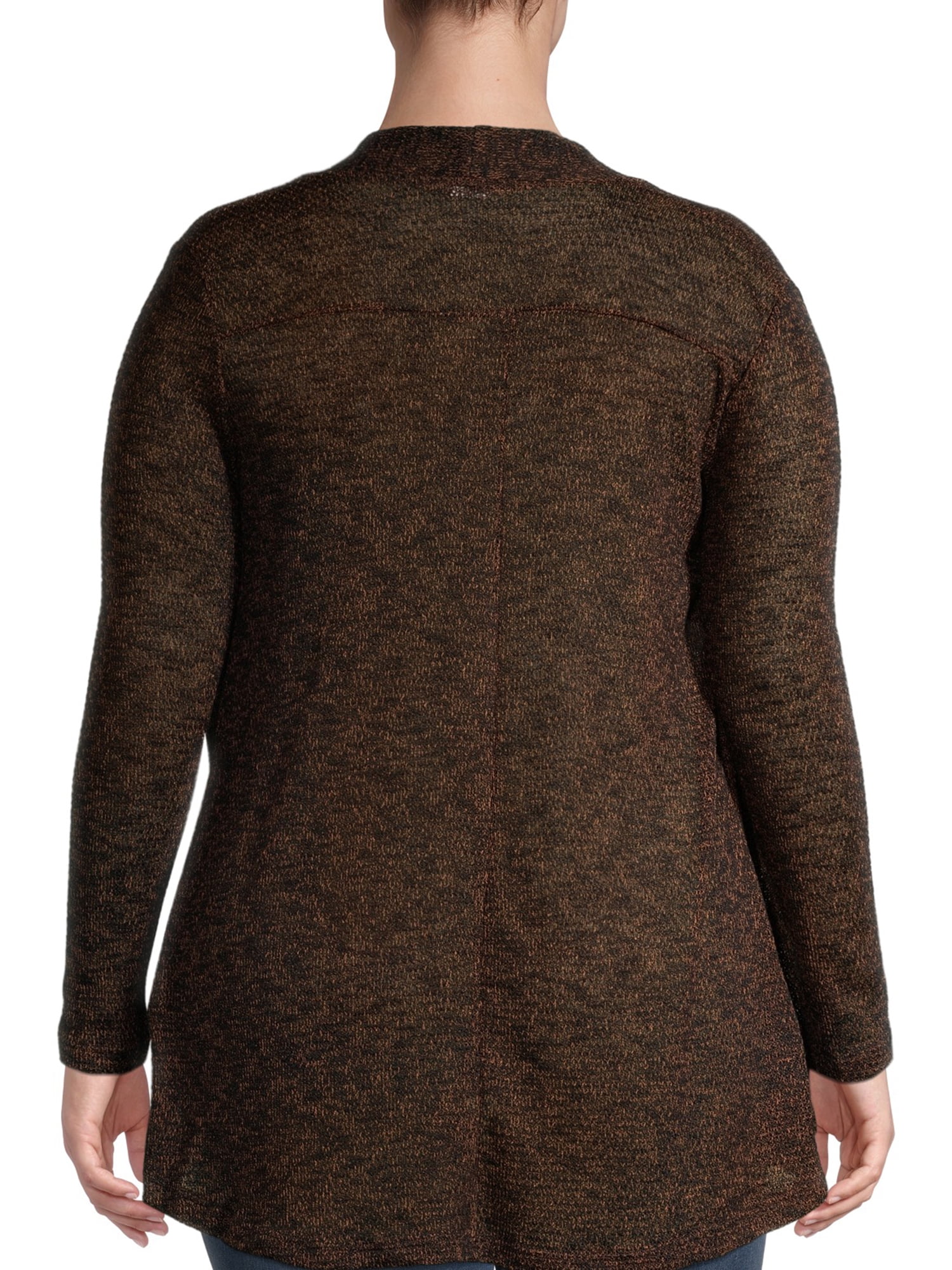 Ella Samani Women's Plus Size Textured Open-Front Cardigan