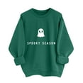 thumbnail image 7 of VKOYWKM Womens HalloweenSweatshirt Cute Spooky Ghost Graphic Sweatshirts Crewneck Long Sleeve Fall Pullover Tops Halloween Party Outfits for Women, 7 of 7