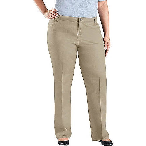 walmart women's plus size khaki pants