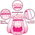 thumbnail image 6 of ArtCreativity Princess Castle Pop-up Tent for Kids Ages 3+ – Fairy Tale Theme Playhouse, Princess Character Group, Indoor & Outdoor Use, Pink, 6 of 7