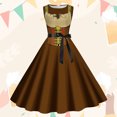 thumbnail image 2 of asddcavvf Robes pour Femmes Mode Rétro Festival de la Bière Imprimé Sans Manches Col Rond, 2 of 3