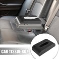 thumbnail image 2 of Coche SUV Apoyabrazos Caja Tejido Soporte Estuche Servilleta Soporte Caja Blanco Negro Unique Bargains Caja de pañuelos de coche, 2 of 7