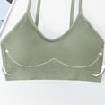 thumbnail image 6 of Gytharion Women's Ribbed Sports Bras Solid Color Wide Straps Flexible Support Seamless Bras Workout Comfort Wireless Bras, 6 of 7
