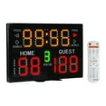 thumbnail image 1 of Unique Bargains Tableau d'Affichage Électronique de Basketball avec Télécommande, Tableau de Match Portable, Tableau d'Affichage Numérique avec Son 90 dB, 1 of 7