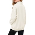 thumbnail image 4 of Boys And Girls Quarter Zip Stand Collar Sweatshirt,Kids Autumn Winter Casual Windproof Warm Long Sleeve Sweatshirts, 4 of 5