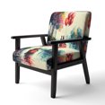 thumbnail image 3 of Designart "Romantic Couple by the Water III" Red Traditional Upholstered Accent Chair - Traditional Arm Chair For Bedroom, 3 of 5