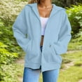 thumbnail image 6 of Womens Zip Up Hoodies Oversized Sweatshirts Fall Fashion Outfits Casual Jackets 2025 Winter Clothes teen girls hoodies, 6 of 8