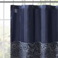 thumbnail image 4 of Madison Park Aubrey Rideau de Douche Jacquard en Polyester Bleu Marine, 4 of 5